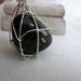 Nuummite Pendant Sterling Silver Wire Wrapped RKS202