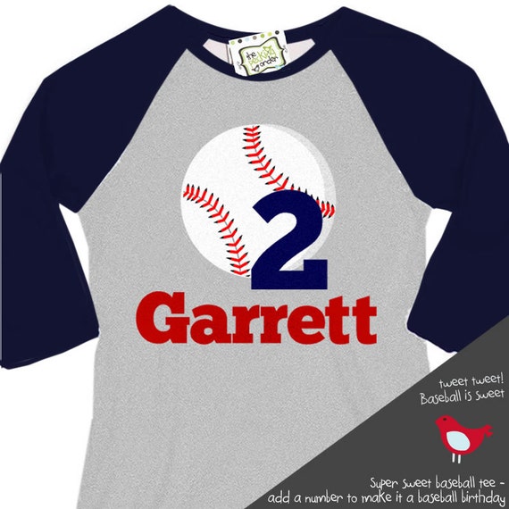 Baseball birthday shirt with or without age for by zoeysattic