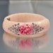 Vintage Rhinestone Bracelet Bangle Clamper Pink Lucite Wide Chunky 1950s Jewelry