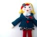Cloth Doll, Rag Doll, BlondBlack Friday Etsy Cyber Monday Etsy