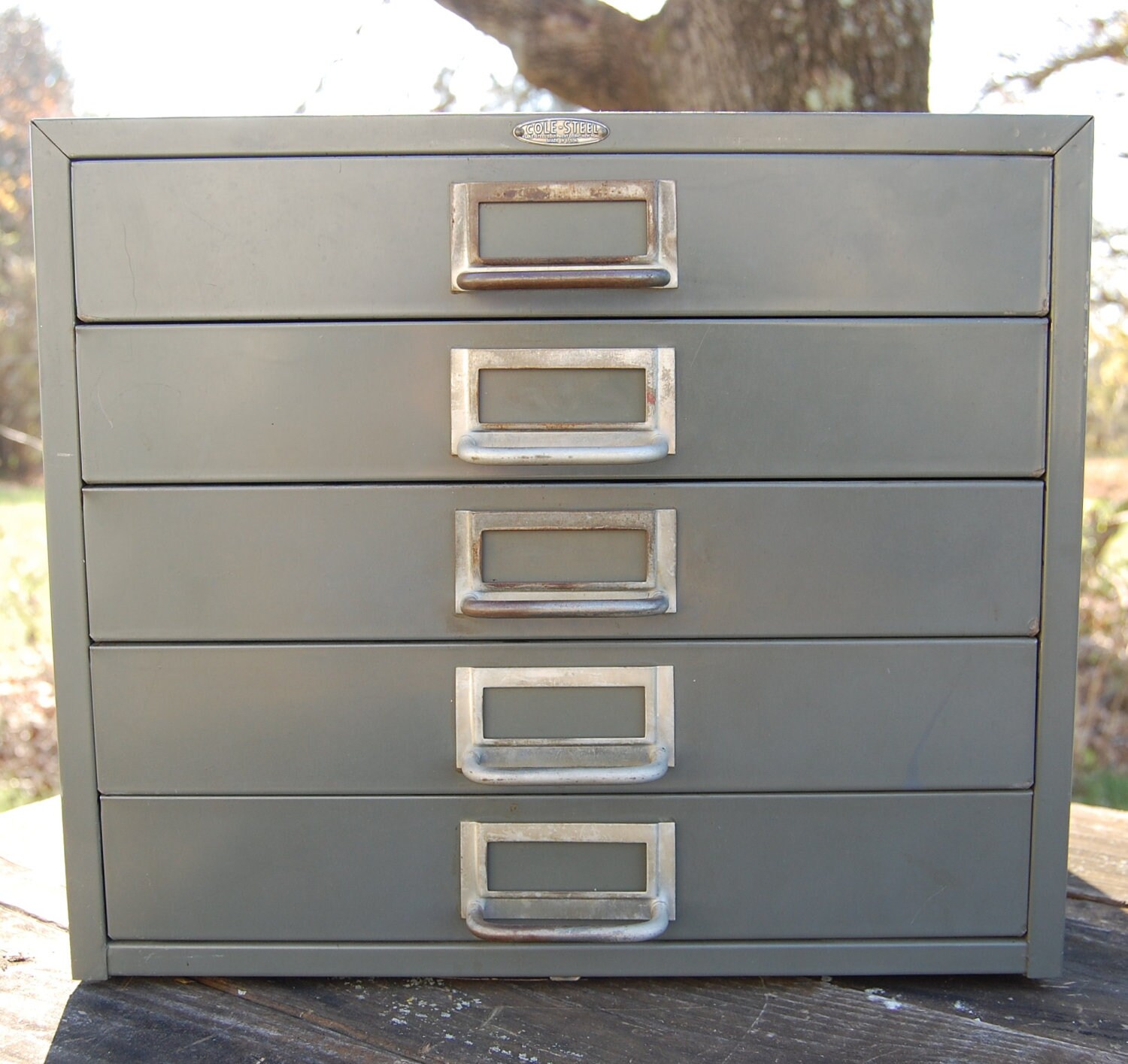 Vintage Industrial 5 Drawer Metal Cole Steel RESERVED