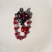 Vintage Goth Black Ruby Brooch