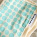 Baby burp cloth - ivory and aqua dots hand dyed burp cloth