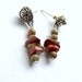 Twisted Sister Unakite Red Jasper Chip Earrings