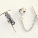 Vintage Pickaxe Mountaineering Tie Tack Bar Pin Antiqued Silvertone Mountain Climbing