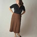 Vintage 1950s Skirt // Brown Wool Tweed Skirt
