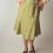 Vintage 1960s Skirt // Green Wool Plaid Skirt