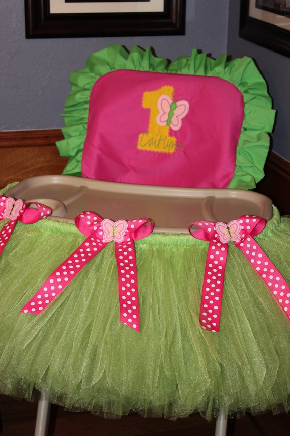 Items similar to High Chair TuTu AND Cover Butterfly on Etsy