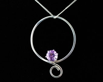 Amethyst Wire Pendant. Listing 109304841