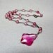 Art Deco Necklace Pink Glass Bead Necklace Vintage Jewelry 1920 1930
