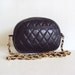 Vintage Black Quilted Leather Bag Purse