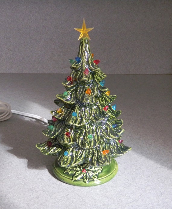 ready to ship small green 7 inch ceramic christmas tree ready to ship small green 7 inch ceramic christmas tree