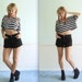 90s Black Denim High Waist Cut Offs Shorts - Calvin Klein Jeans - S M