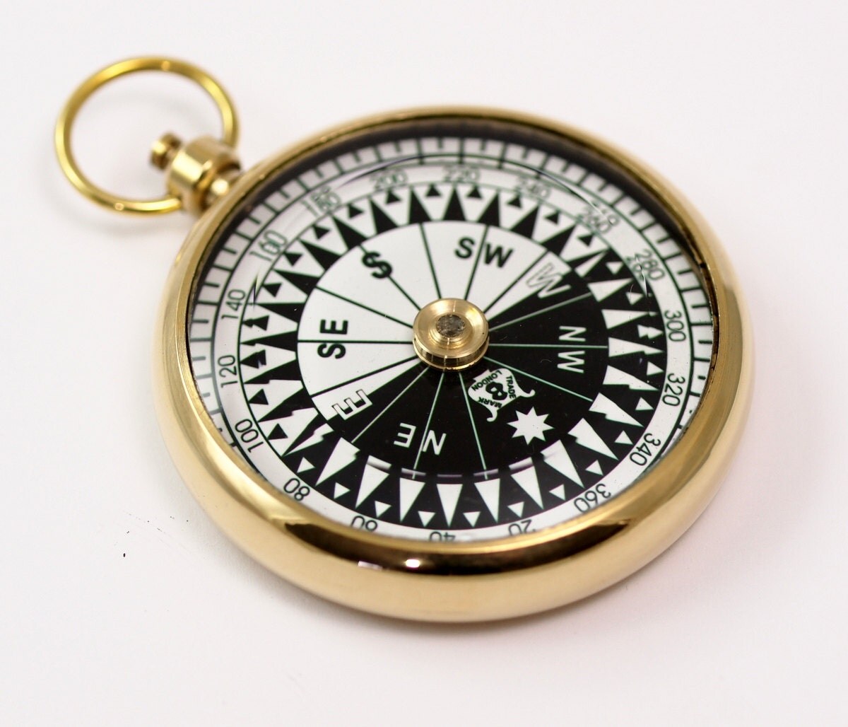 57 mm Raw Brass Compass Pendant by yakutum on Etsy