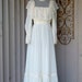 1970's Vintage Ivory Lace Renaissance Wedding Dress Size small
