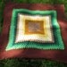 Vintage Handmade With Love Cotton Lined Crochet Retro Handmade Square Blanket Wrap