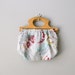 S A L E ...1940s wood handled bag / 40s purse / fabric handbag