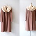 fur collar coat / fox fur 70s wool coat / Bromleigh coat