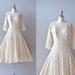 vintage 50s wedding dress / lace 1950s dress / Always & Forever lace dress