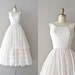 lace 1950s dress / vintage 50s wedding dress / You Send Me dress