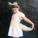 Arctic Fox Tail and Headband Costume - Halloween Girls White Fox Animal WOOL Hat and Tail Only - Eco Friendly Kids