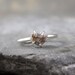 Rough Diamond Solitaire and Sterling Silver Ring - Rough Diamond Engagement Ring - Handmade and Designed by A Second Time