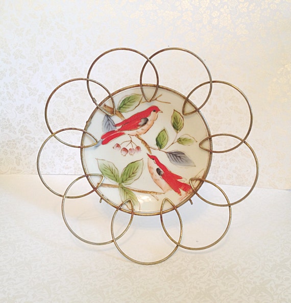 Vintage Decorative Bird Plate. Small Plate. by NicoleNicoletta