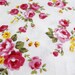 Japanese Cotton Fabric - Dark Red Roses - Half Yard