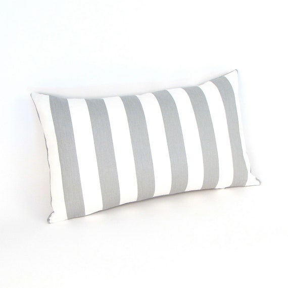 Gray and White Stripe Pillow Cover BEST SELLER Grey White