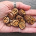 Natural Wood - Pocket Runes - in Elm Wood for Love Magic.