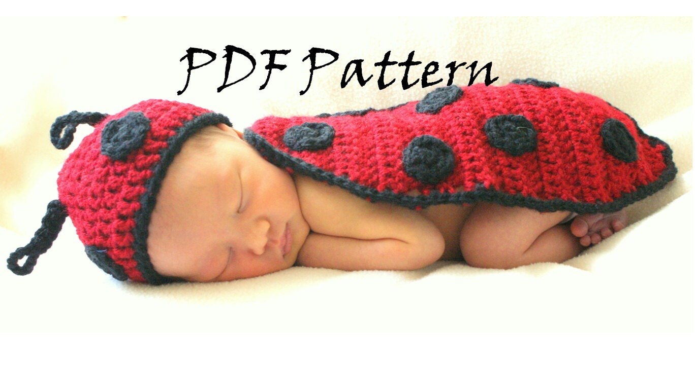 pattern newborn ladybug crochet Crochet Prop for Ladybug jkwdesigns Pattern PDF Photo by Newborn