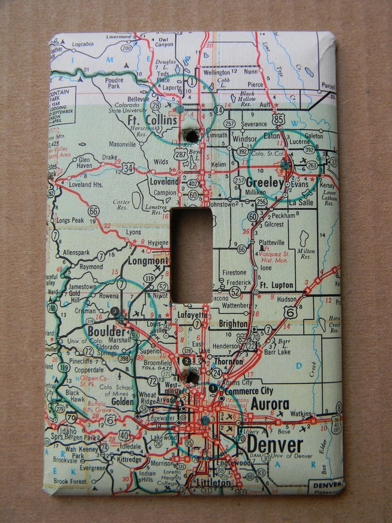 City map Denver Boulder Colorado