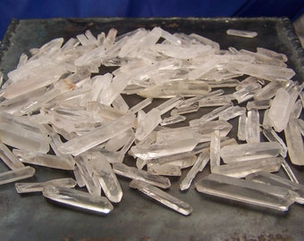 Quartz Crystal Points - 100 grams - raw rough crystals - clear quartz points white stone - small to medium - wire wrap supply bulk wholesale