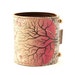 Leather cuff / wallet wristband - Peach tree