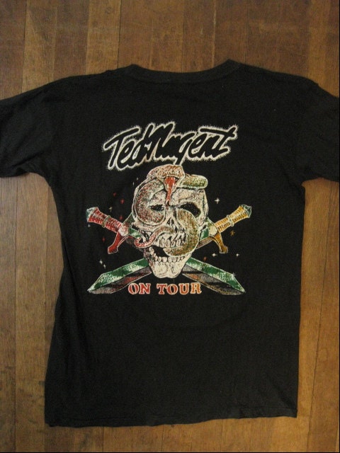 VINTAGE 1977 Ted Nugent concert tshirt t by squashblossomvintage