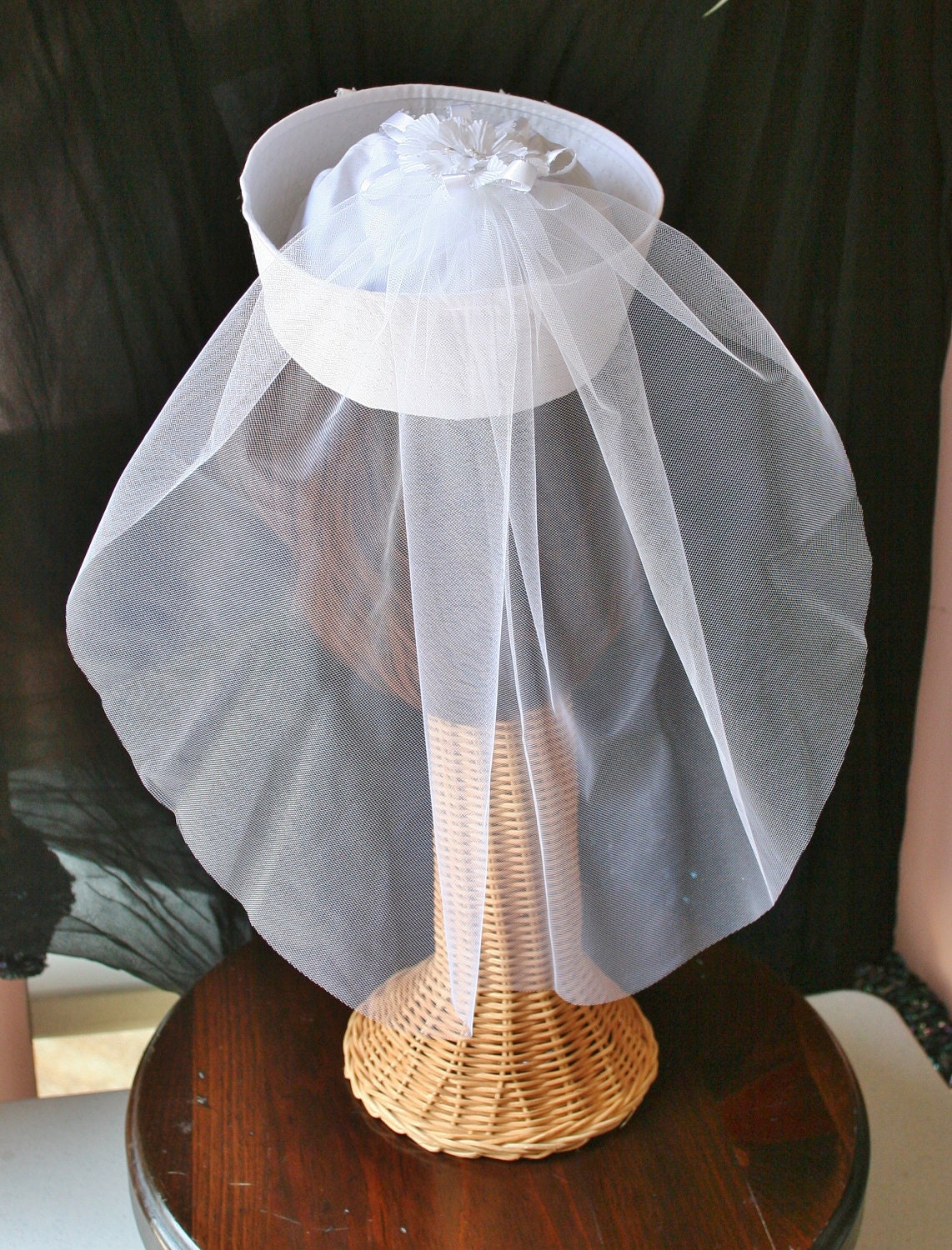 Bride's Sailor Hat with VEIL perfect for Nautical by CapeStarr