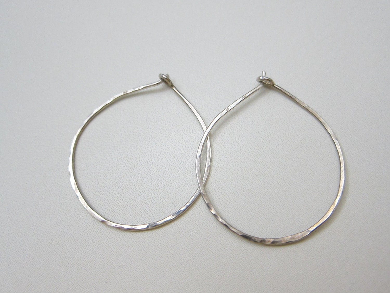 Sterling Silver Hoop Earrings 1 1/2 Inch