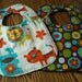 Set of 2 Great Baby Bibs, 1 with Thick Chenille Back, 1 with Cotton Batting in the Middle.