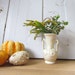 Vintage Winter White Floral Pottery Vase