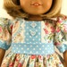 American Girl Doll Clothes 18 Inch Dolls Paisley and Polka Dots in Blue Short Sleeved Dress One Of A Kind
