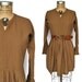 1970s Boho Dress / pin striped tunic dress / M-L