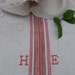antique hemp linen RED CARAMELL grain sack cushion biological WEDDING decor elegant runner