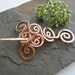 Celtic Spirals Hair Barrette Or Shawl Pin - Small