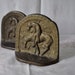 RESERVED FOR BRUCE The Last Trail Vintage Bookends Brass Coated Cast Iron