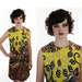 Psychedelic MOD Dress Abstract 60s Shift Mini Bright Floral Flowers Colorful 70s 1960s 1970s Large XL