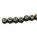Reserved 19 sets Black Glass Alphabet Beads Gold Letters