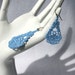 EARRINGS - Chandelier Drop - Cornflower Blue - Free Standing Lace Embroidery