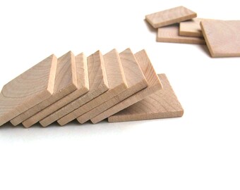 squares inch wooden wood tiles unfinished crafting mm