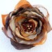 Caramel, honey and chocolate - flower brooch, corsage, accessory