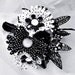 Black and White Wedding Art Deco Bridal Bouquet 20s Flowers